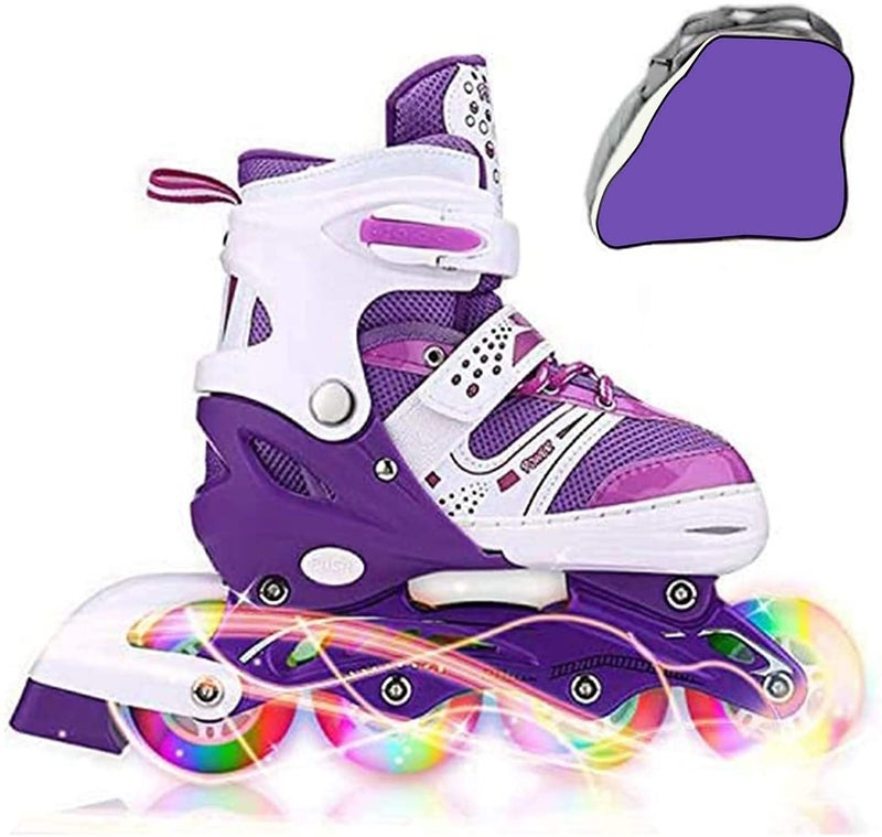JIFAR Kids Adjustable Inline Skates with Light Up Wheels for Boys Girls Ages 5-8 8-12, Youth Roller Skates for Beginners Teens Adults, Outdoor Indoor Birthday Gift - Image 1